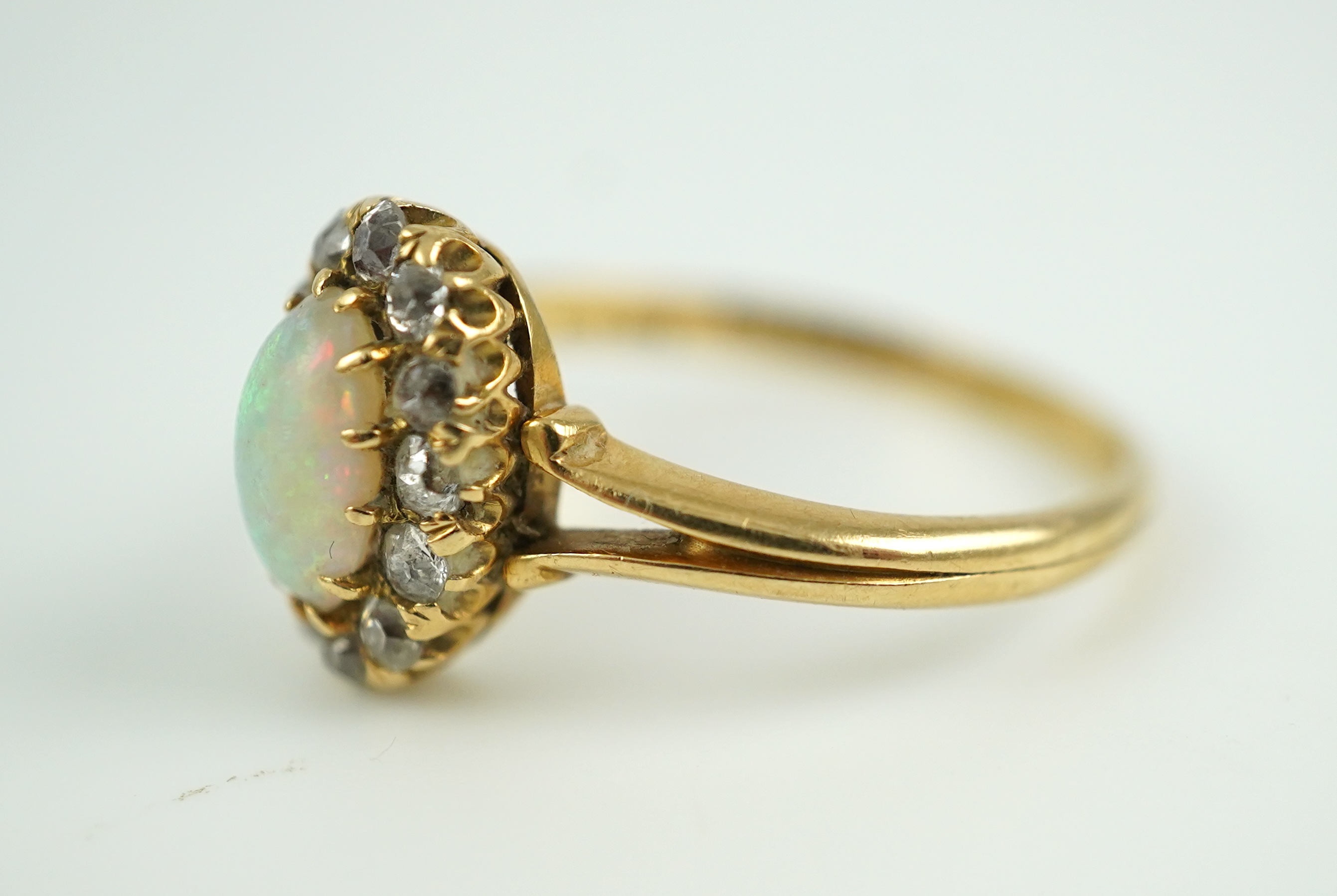 Henry Newman, an Edwardian opal and diamond ring, Melbourne, Australia, circa 1900